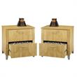 Home Square 2 Piece Wood Lateral Filing Cabinet Set in Maple Cross