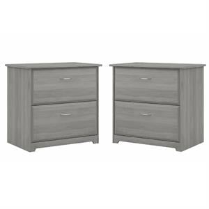 Home Square 2 Piece Engineered Wood Filing Cabinet Set in Modern Gray