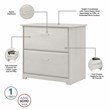 Home Square 2 Piece Engineered Wood Filing Cabinet Set in Linen White Oak
