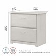 Home Square 2 Piece Engineered Wood Filing Cabinet Set in Linen White Oak