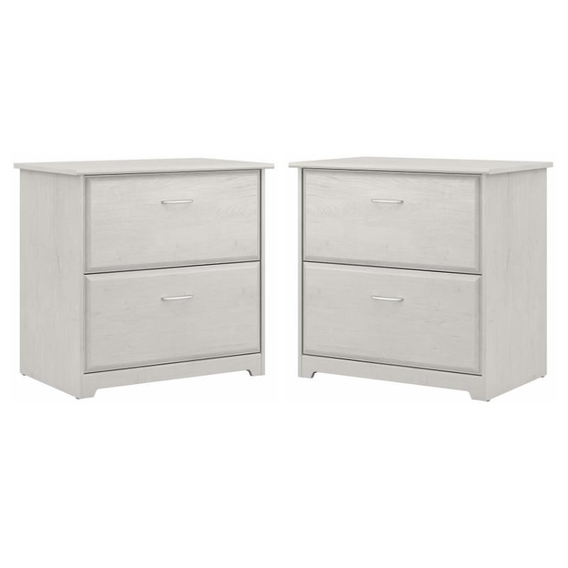 Home Square 2 Piece Engineered Wood Filing Cabinet Set in Linen White Oak