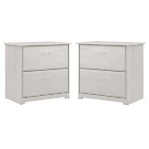 Home Square 2 Piece Engineered Wood Filing Cabinet Set in Linen White Oak
