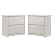 Home Square 2 Piece Engineered Wood Filing Cabinet Set in Linen White Oak