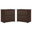 Home Square 2 Piece Engineered Wood Filing Cabinet Set in Modern Walnut