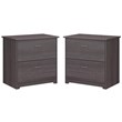 Home Square 2 Piece Engineered Wood Filing Cabinet Set in Heather Gray