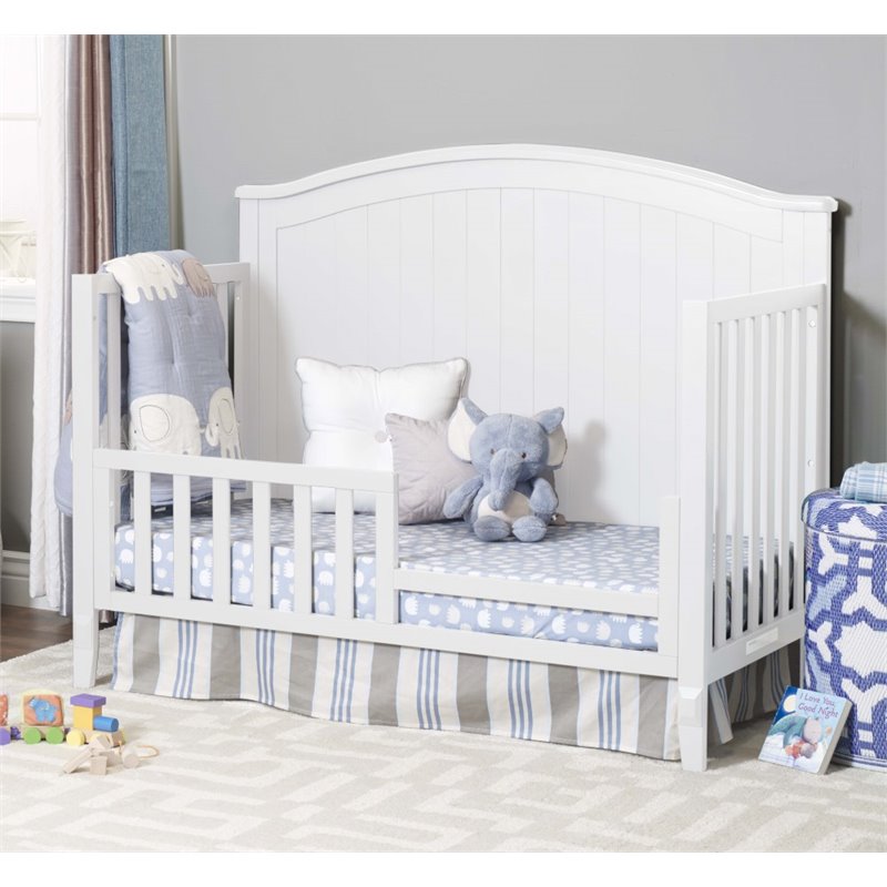 Baby Crib and 6 Drawer Double Dresser Set in White
