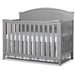 Baby Crib and 4 Drawer Dresser Chest Set in Gray