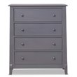 Baby Crib and 4 Drawer Dresser Chest Set in Gray