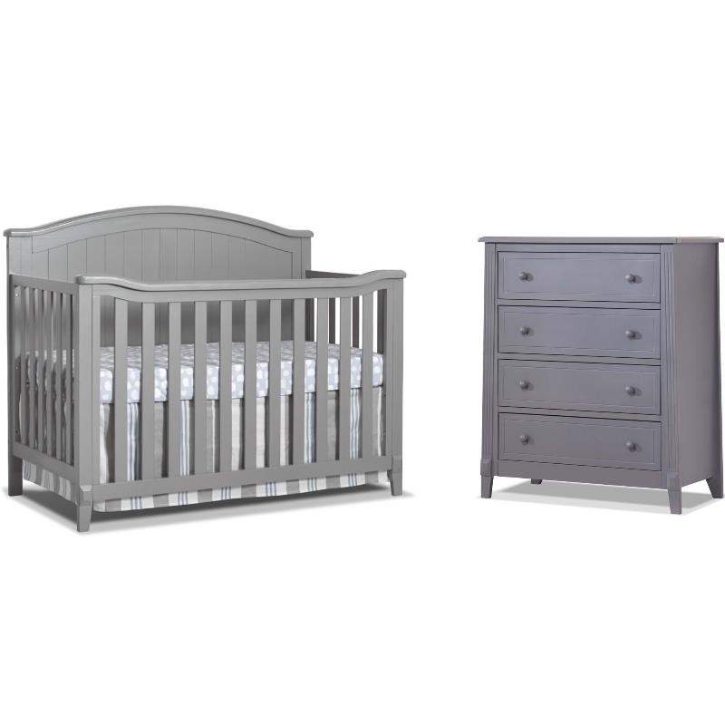 grey crib with matching dresser Amazon.com : Delta Children Asher Crib and Dresser Nursery Furniture 6-in-1 Convertible Crib with Toddler Rail | Fully Assembled 6 Drawer Dresser with Changing Top