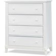 Baby Crib and 4 Drawer Dresser Chest Set in Pure White