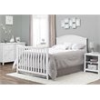 Baby Crib and 4 Drawer Dresser Chest Set in Pure White