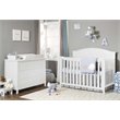 Baby Crib and 4 Drawer Dresser Chest Set in Pure White