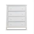 Baby Crib and 4 Drawer Dresser Chest Set in Pure White