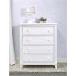 Baby Crib and 4 Drawer Dresser Chest Set in Pure White