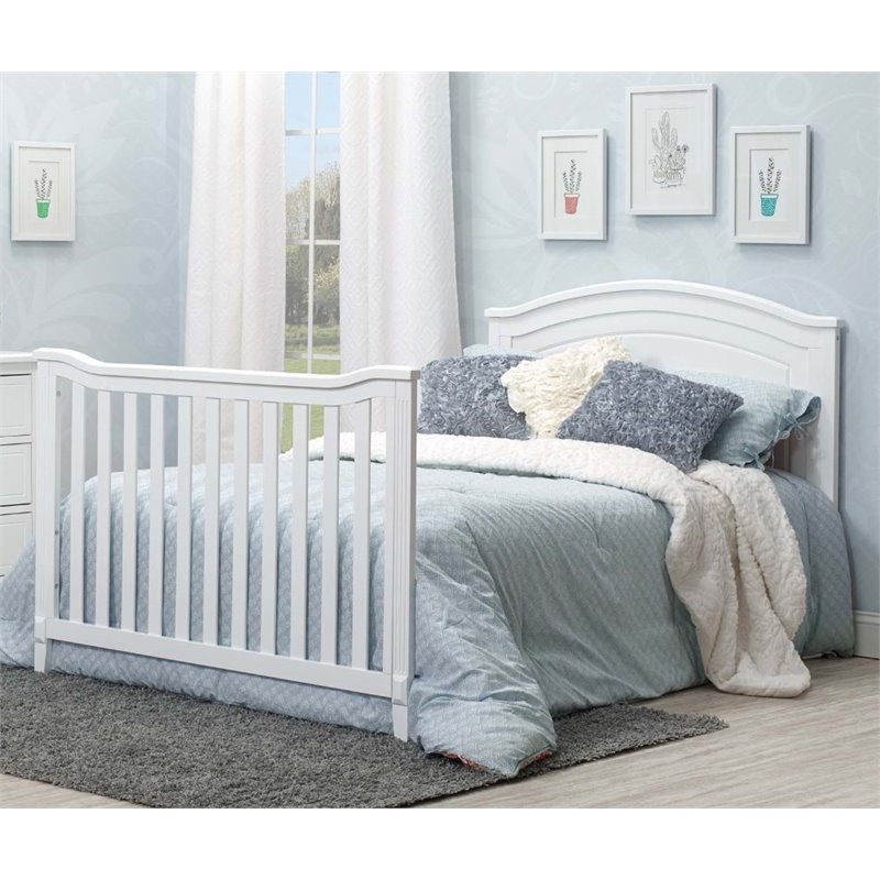 Baby Crib and Changing Table 2 Piece Set in White