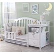Baby Crib with Changing Table and 6 Drawer Double Dresser Set in White