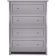 Baby Crib with Changing Table and 4 Drawer Dresser Chest Set in Gray