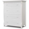 Baby Crib with Changing Table and 4 Drawer Dresser Chest Set in White