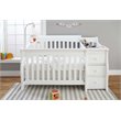 Baby Crib with Changing Table and 4 Drawer Dresser Chest Set in White