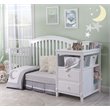 Baby Crib with Changing Table and Dresser Chest 2 Piece Set in White