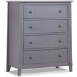 Baby Crib with Changing Table and Dresser Chest 2 Piece Set in Gray