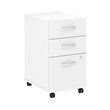 Home Square 2 Piece Wood Filing Cabinet Set with 3 Drawer in White