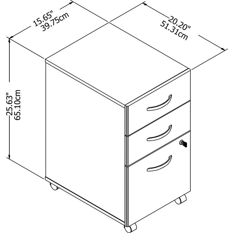 Home Square 2 Piece Wood Filing Cabinet Set with 3 Drawer in White