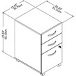 Home Square 2 Piece Wood Filing Cabinet Set with 3 Drawer in White
