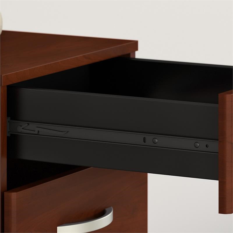 Home Square 2 Piece Wood Mobile Filing Cabinet Set in Hansen Cherry