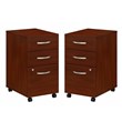 Home Square 2 Piece Wood Mobile Filing Cabinet Set in Hansen Cherry