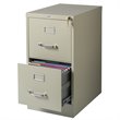 Home Square 2 Piece Deep Metal Vertical Filing Cabinet Set in Putty/Beige