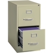 Home Square 2 Piece Deep Metal Vertical Filing Cabinet Set in Putty/Beige