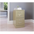 Home Square 2 Piece Deep Metal Vertical Filing Cabinet Set in Putty/Beige