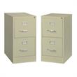 Home Square 2 Piece Deep Metal Vertical Filing Cabinet Set in Putty/Beige