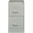 Home Square 2 Piece Deep Metal Vertical Filing Cabinet Set in Light Gray