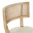 Home Square 2 Piece Coastal Linen Fabric Counter Stool Set in Beige