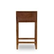 Home Square 2 Piece Mid Century Modern Leather Counter Stool Set in Cognac Tan