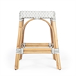 Home Square 3 Piece Rattan Counter Stool Set in Gray and White