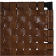 Home Square 2 Piece Urban Woven Leather Counter Stool Set in Brown