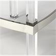 Home Square 2 Piece Acrylic Leather Counter Stool Set in White