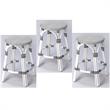 Home Square 3 Piece Rattan Counter Stool Set in Black and White