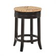 Home Square 2 Piece Swivel Rush Seat Counter Stool Set in Espresso