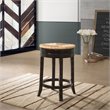 Home Square 3 Piece Swivel Rush Seat Counter Stool Set in Espresso