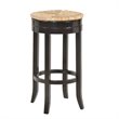 Home Square 2 Piece Swivel Rush Seat Bar Stool Set in Espresso