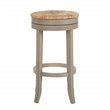 Home Square 3 Piece Swivel Rush Seat Bar Stool Set in Weathered Gray