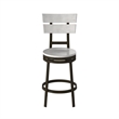 Home Square 3 Piece Metal Swivel Counter Stool Set in Distressed White