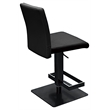 Home Square 3 Piece Faux Leather Height-adjustable Bar Stool Set in Black