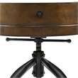 Home Square 3 Piece Adjustable Bar Stool Set in Natural and Black