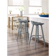 Home Square 2 Piece Caroline Bar Stool Set in Inspiration Grey