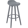 Home Square 3 Piece Caroline Bar Stool Set in Inspiration Grey